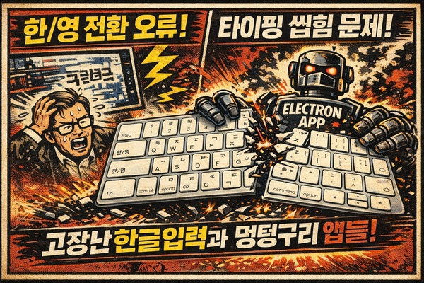 맥에서 한글 입력 오류 해결